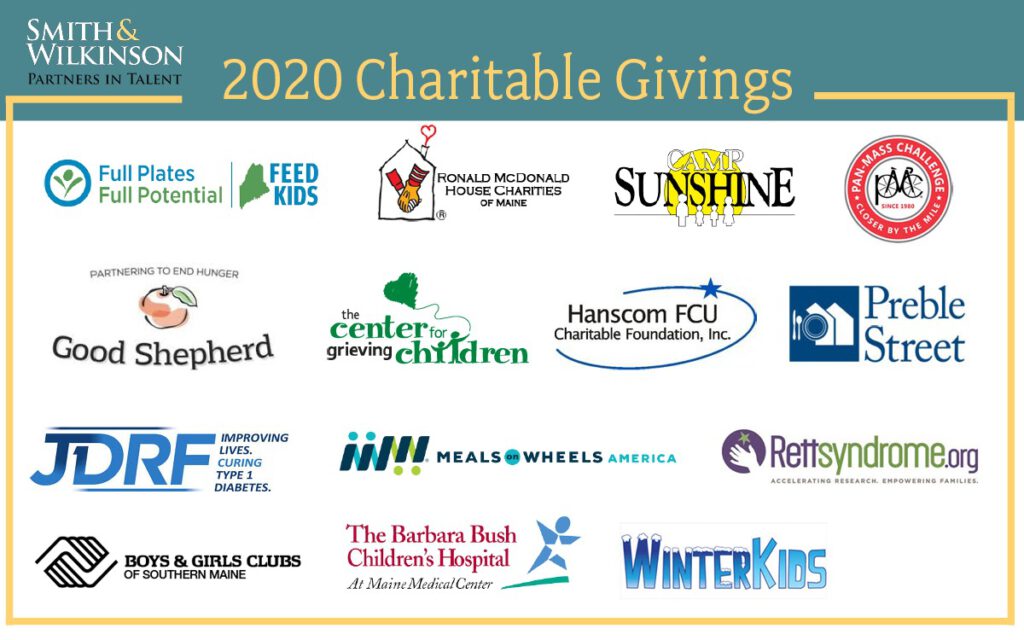 2020 charitable givings partner logos